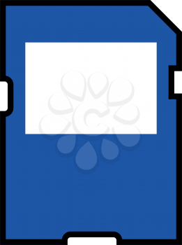 Memory card it is icon . Flat style .