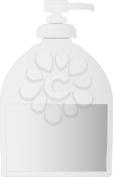 Bottle of liquid soap icon . Different color . Simple style .