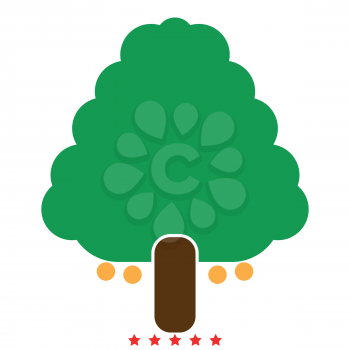 Fruit tree icon Illustration color fill simple style