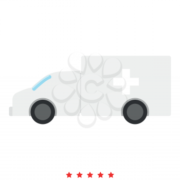 Emergency car icon Illustration color fill simple style