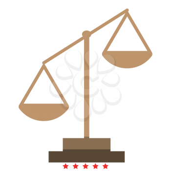 Law scale icon Illustration color fill simple style