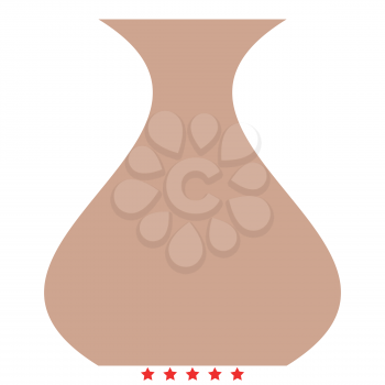 Vase icon Illustration color fill simple style