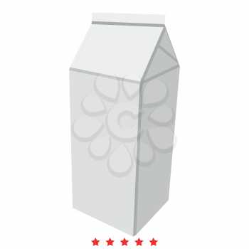 Package for milk icon Illustration color fill simple style