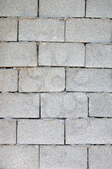 Cinder block brick wall texture background pattern.