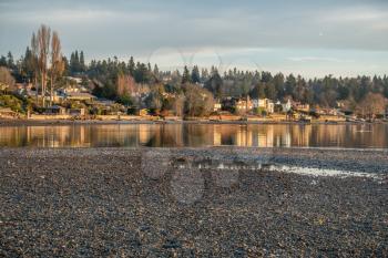 A view of shoreline homes in Normandy Park, Washington.