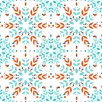 Flower vector seamless pattern. Modern stylish geometric tiles.