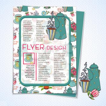 Graphic design and layout template concept for flying brochure flyer poster