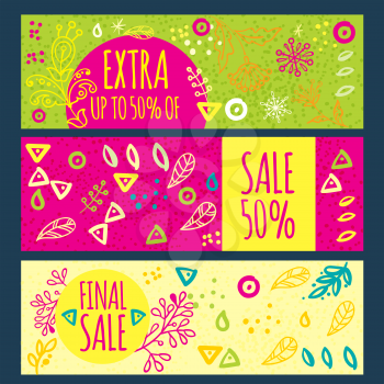 Bright design for your sales, discounts and promotions. Hand drawn style. It can be used for banners, flyers, outdoor printing, price tags.