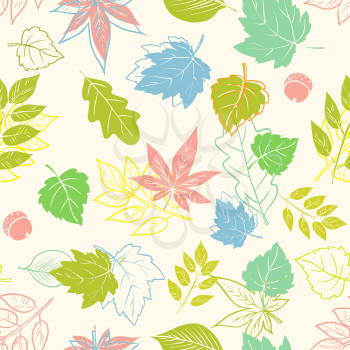 seamless texture of spring leaves