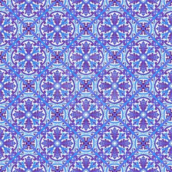 Portuguese azulejo tiles. Blue and white gorgeous seamless patterns. For scrapbooking, wallpaper, cases for smartphones, web background, print, surface texture, pillows, bathroom, linens bags T-shirts