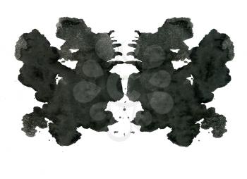 Rorschach inkblot test illustration, random abstract background.