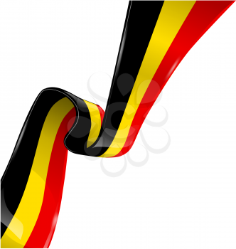  belgium ribbon flag on white background