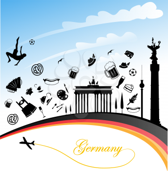germany background with flag and symbol