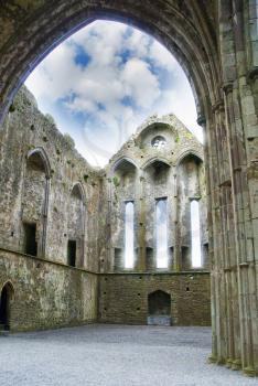 inside the castle Rock of Cashel in ireland