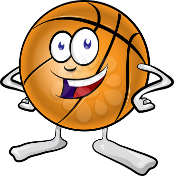fun basketball mascot cartoon. vector illustration 