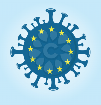 europe symbol. Concept of coronavirus quarantine vector illustration