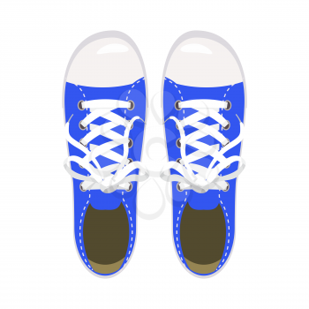 Sports shoes, gym shoes, keds blue colors