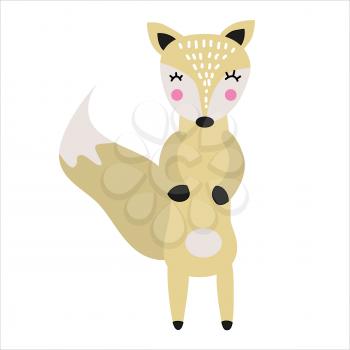 Hare cute funny character. Childish vector illustration in scandinavian style