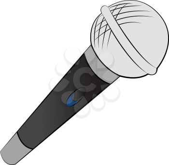 A microphone speaker with on and off button generally used for public addressing vector color drawing or illustration 