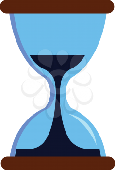 Simple vector illustration of a sandglass white background.