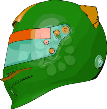 Helmet may be of different colors style and patterns apart from safety it also gives protection from dust cold warm air vector color drawing or illustration