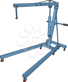 Equipment for transportation of goods to small distance in a godown vector color drawing or illustration