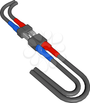 Networking cables are networking hardware used to connect one network device to other network devices vector color drawing or illustration