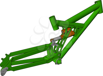 It is a part of tractor help in jointing other implement to tractor vector color drawing or illustration