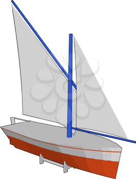 In sailboat sail uses wind power to propel sailing craft including sailing ships sailboats and windsurfers etc vector color drawing or illustration