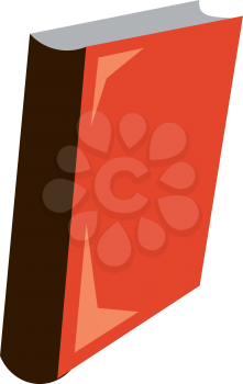 A red book vector color drawing or illustration