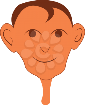 A very thin man with big ears who is smilling vector color drawing or illustration