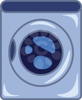 An image of a front load washing machine vector color drawing or illustration