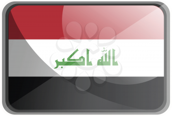 Vector illustration of Iraq flag on white background.