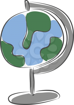 Simple picture of the globe vector illustration on white background 
