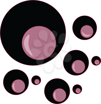 An image containing eye with purple pupil of different sizes vector color drawing or illustration
