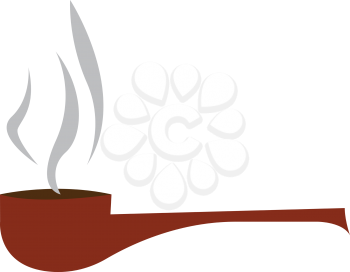 An image in which smoking fumes are coming out of a smoking pipe vector color drawing or illustration