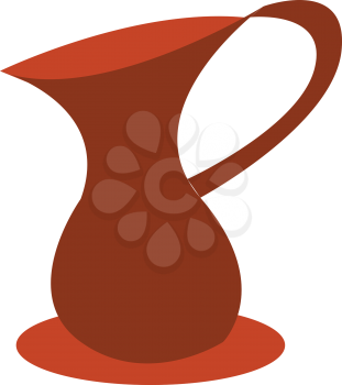 A red water jug vector color drawing or illustration