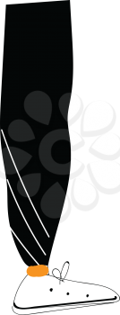 Simple black pants vectpr illustration on white background
