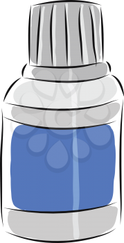 Bottle with water inside illustration vector on white background