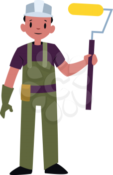 Painter character vector illustration on a white background