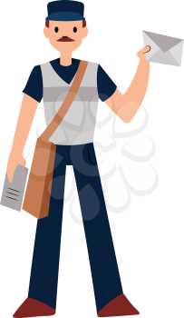 Postman character vector illustration on a white background