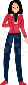 Female reported character vector illustration on a white background