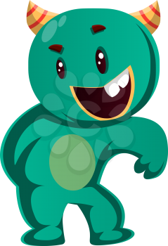 Green monster is up to nothing goodvector illustration