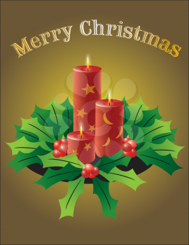 Full vector nice look Christmas candles