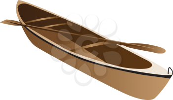 Wooden canoe