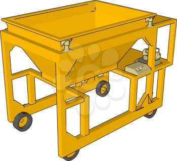 Bag filling machine vector illustration on white background