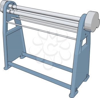 Manual press brake vector illustration on white background