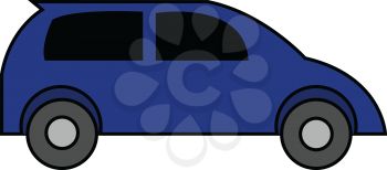 Illustration of a blue car 
