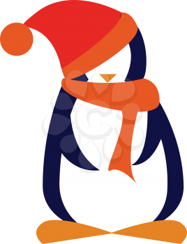 Penguin with scarf and hat 