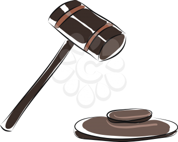 Judge's hammer vector illustration 